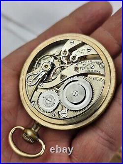 1919 Burlington Pocket Watch 16S Grade 107 Model 9 21 Jewel 14K GF Case Works