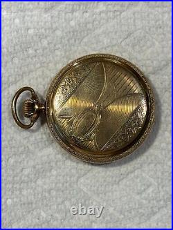 1919 Elgin Pocket Watch 20 Year GF Open Face Case Size 12 with15 Jewel Movement