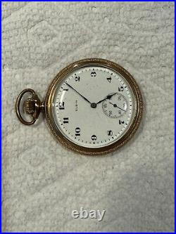 1919 Elgin Pocket Watch 20 Year GF Open Face Case Size 12 with15 Jewel Movement