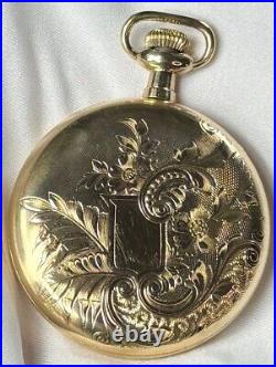1919 Waltham 16s 23j Grade Vanguard Model 1908 RR Pocket Watch Nice 10K GF Case