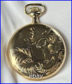 1919 Waltham 16s 23j Grade Vanguard Model 1908 RR Pocket Watch Nice 10K GF Case