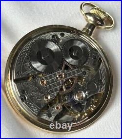 1919 Waltham 16s 23j Grade Vanguard Model 1908 RR Pocket Watch Nice 10K GF Case