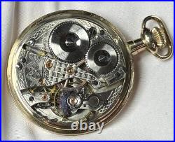 1919 Waltham 16s 23j Grade Vanguard Model 1908 RR Pocket Watch Nice 10K GF Case