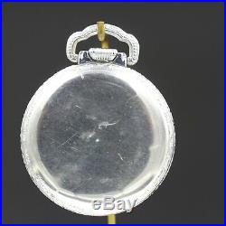 1920 ELGIN 17 Jewel Mechanical Pocket Watch Large 16s Fancy Silver Color Case