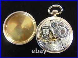 1920 Elgin Pocket Watch Size16 Grade387 17 Jewels Gold Filled Case Runs