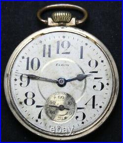 1921 Elgin Grade 313 16s 15j Pocket Watch with OF Case Vintage Runs