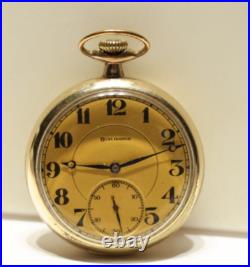 1921 GF Burlington Pocket Watch gr 107 16 s 21 j (Runs) Masonic Case
