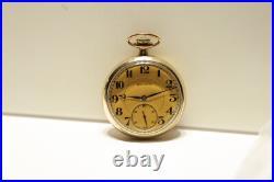1921 GF Burlington Pocket Watch gr 107 16 s 21 j (Runs) Masonic Case