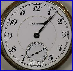 1921 Hamilton 17 J Size 16 Grade 956 Pocket Watch Gold Filled Case