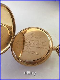 1921 Howard 17j 10s Pocket Watch (for Repair) In 14k Solid Gold Case Scrap