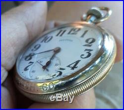 (1923) 16s 23j 6 Position Bunn Special Pocket Watch In N. O. S. Display Case Minty