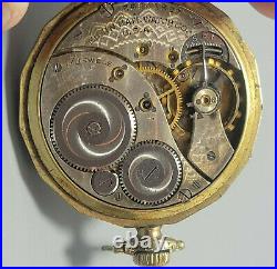 1927 Elgin Gr 345 12s 17j Pocket Watch OF PS SW Double struck Case