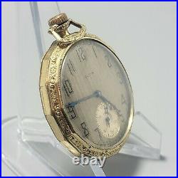 1927 Elgin Gr 345 12s 17j Pocket Watch OF PS SW Double struck Case