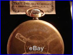 1928 16S Ingraham Baseball Babe Ruth Theme Dial & Case Runs Well