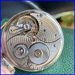 1928 Ball Grade 999P 16S 21 Jewels White Gold Filled Stirrup Case Pocket Watch