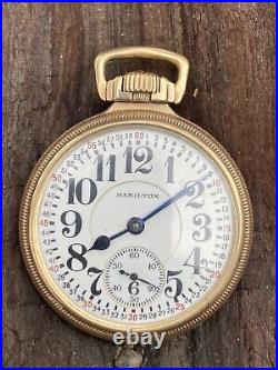 1928 Hamilton 992 Railroad Grade Pocket Watch 21 Jewel 16S with Keystone Case