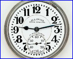1928 Illinois 16s 21j 60hr Bunn Special Marked Dial in Bunn Special Case