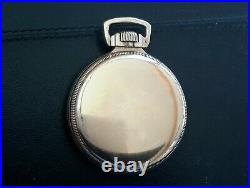 1928 Illinois Bunn Special 60 Hour Pocket Watch 16s 21j motor barrel 10k GF case