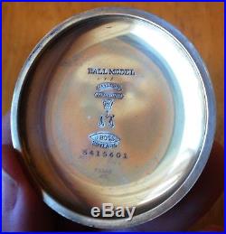 1940-41 Ball Watch Co. Pocket Watch, 23 Jewels, Size 16, Keystone Jboss Case