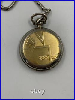 1940's Vintage Jovial Pocket Watch Full Hunter Gold Plated Art Deco Swiss Men 45