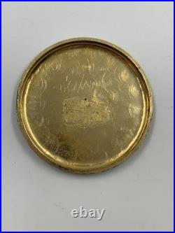 1940's Vintage Jovial Pocket Watch Full Hunter Gold Plated Art Deco Swiss Men 45