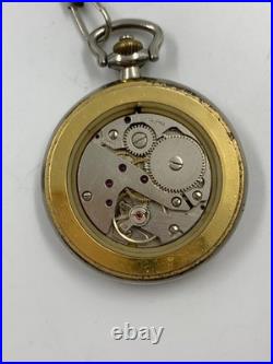 1940's Vintage Jovial Pocket Watch Full Hunter Gold Plated Art Deco Swiss Men 45