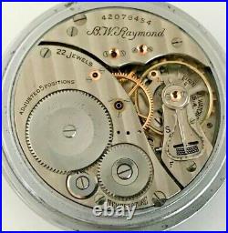 1943 Elgin B. W. Raymond Grade 581 Pocket Watch 22j, 16s OF Keystone case
