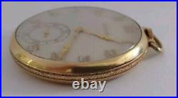 1949 BULOVA 17AH Pocket Watch 10K Rolled Gold Plate 42mm Case Running