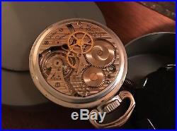 1950 Hamilton GCT 22j WWII 4992B Military Navy Army Pocket Watch Navigation Case