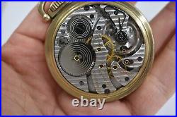 1951 Hamilton Grade RR 950B 16s 23J DS Dial OF Pocket Watch with10KGF Case lot. Em