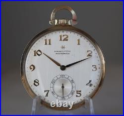 1970's Hamilton Masterpiece cal 870 (Swiss ETA 6497) POCKET WATCH GF Case RUNS