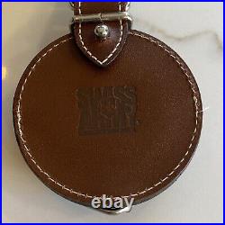 1990's Swiss Army Pocket Watch WithLeather Clip On Case NEW BATTERY -NEVER USED