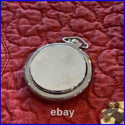 1990's Swiss Army Pocket Watch WithLeather Clip On Case NEW BATTERY -NEVER USED