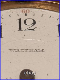 19th Century Waltham Keystone Case J Boss Gold Filled Pocket Watch Works