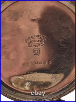 19th Century Waltham Keystone Case J Boss Gold Filled Pocket Watch Works