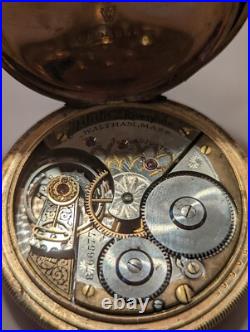 19th Century Waltham Keystone Case J Boss Gold Filled Pocket Watch Works