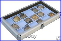 2 Pocket 18 Watch Show Case Display Antique Jewelry Supply box pocket watches