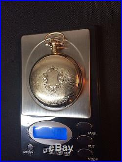 40gr LARGE 16S 14K Solid Gold Pocket Watch HUNTER Case ELGIN WALTHAM ILLINOIS