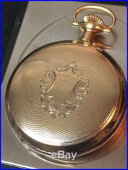 40gr LARGE 16S 14K Solid Gold Pocket Watch HUNTER Case ELGIN WALTHAM ILLINOIS