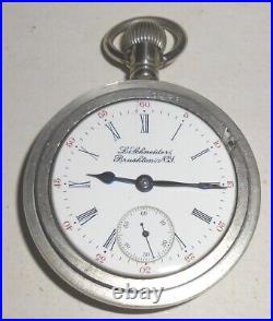 57h Rockford 18s 17J OF SW LS Gr. 930 Pocket Watch in Silverode Case