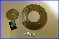 5 Champleve Watch Dial white bronze for verge fusee pocket pair cased (2 parts)