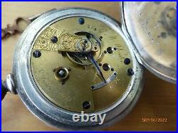 74,970 Antique Unique ELGIN 18s National Dueber COIN SILVER Pocket Watch Runs