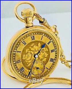 AARON LUFKIN DENNISON Pocket Case And Watch 18k Solid Gold Antique 1782-1783 A-L