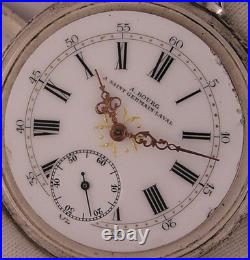 AMAZING CASE 1890's A. BOURG a SAINT GERMAIN-LAVAL Pocket Watch Perfect Serviced