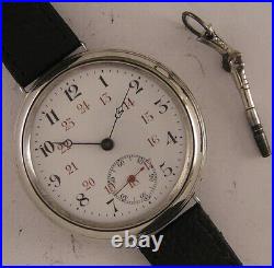 AMAZING CASE Cylindre 150 Years Old Antique Swiss Wrist Watch Perfect Serviced