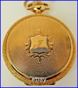 ANTIQUE 14k GOLD ELGIN POCKET WATCH & HUNTER CASE MONO