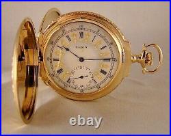 ANTIQUE ELGIN 14k SOLID GOLD BOX HINGE MULTICOLOR 12sHC FANCY DIAL POCKET WATCH