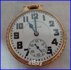 Antique Hamilton 21 Jewel Pocket Watch # 2,600,448 1887 10 K Gold Filled Case