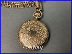 ANTIQUE ILLINOIS Watch CO. CASE GP DOUBLE HUNTER POCKET WATCH As -Is withChain