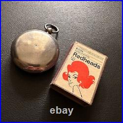 ANTIQUE VINTAGE c1890 W. E STERLING SILVER CASED POCKET WATCH GOOD FOR PARTS